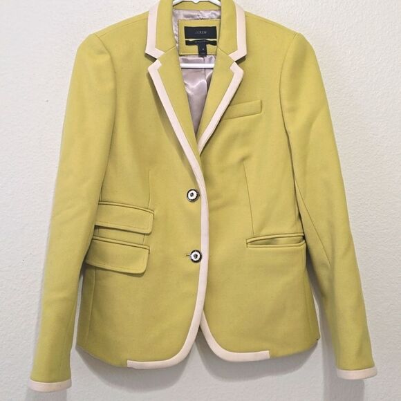 J. Crew lime schoolboy Wool blazer Size 4 - Picture 1 of 11